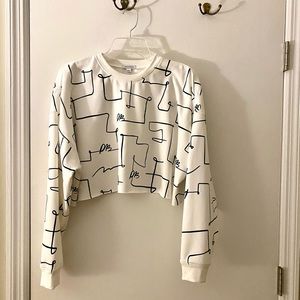 WeWoreWhat Medium Cropped Sweatshirt